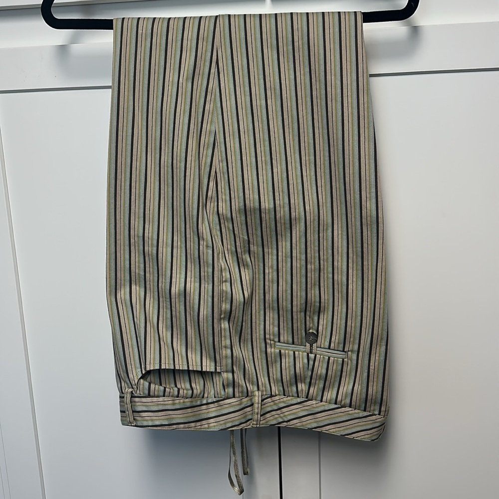 Anne Klein Vibrant Straight Stretch Women’s Slacks, sz 14, Tan, Brown, and Blue